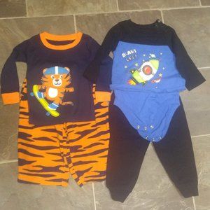 2-baby boy 12 month matching sets